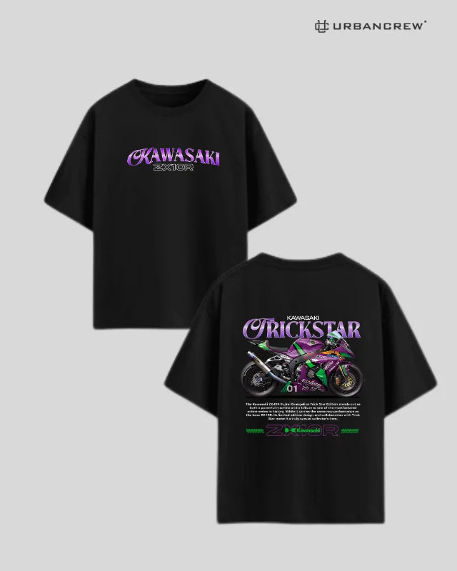 Kawasaki: ZX-10R Bike Print Oversized T-Shirt