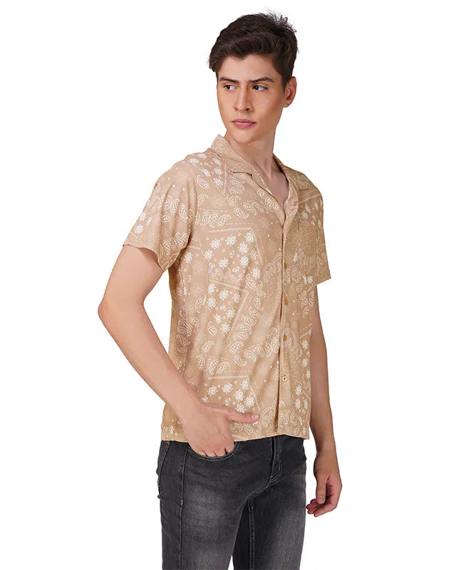 Wheat Design Floral Printed Shirt