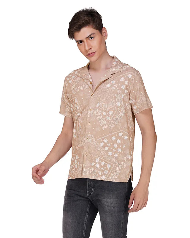 Wheat Design Floral Printed Shirt