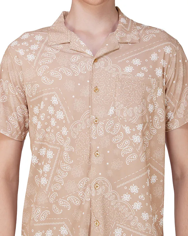 Wheat Design Floral Printed Shirt