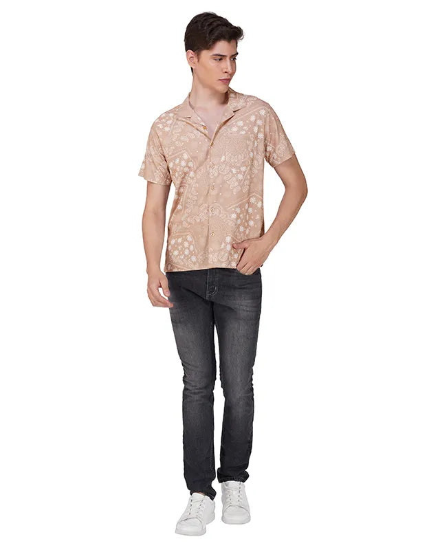 Wheat Design Floral Printed Shirt