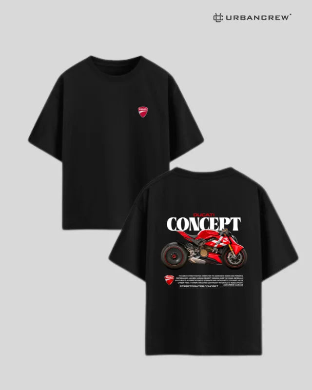 Ducati Corse: Ducati Bike Print Oversized T-Shirt