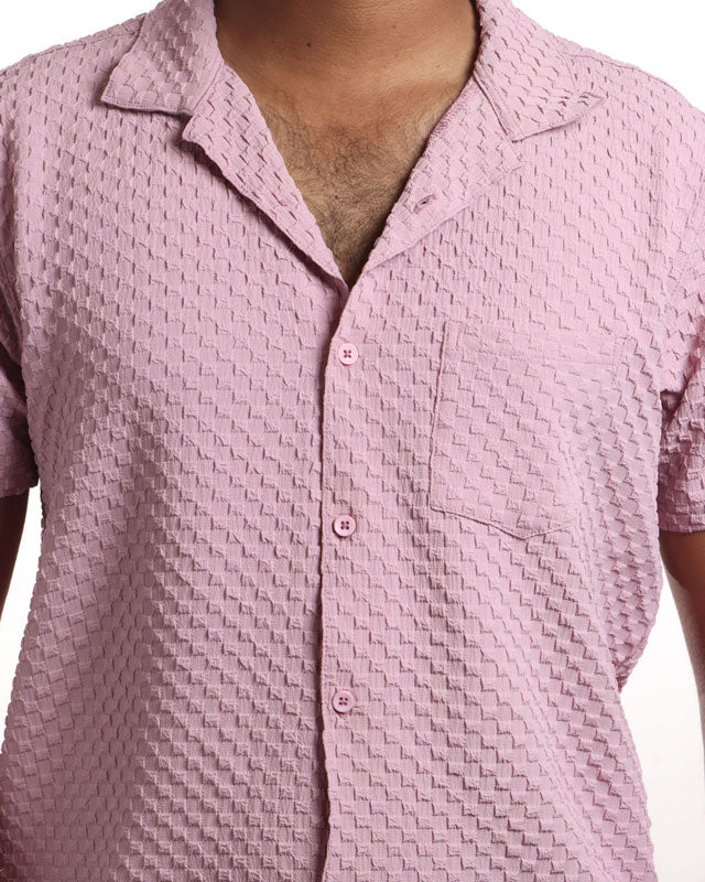 Light Pink Textured Shirt