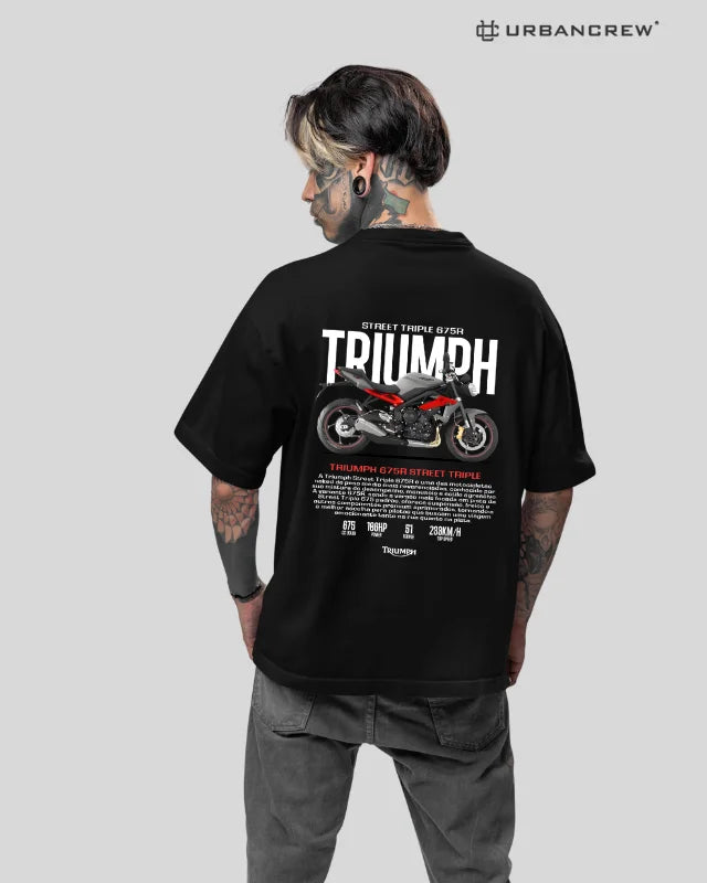 Triumph: Street Triple 675R Bike Print Oversized T-Shirt