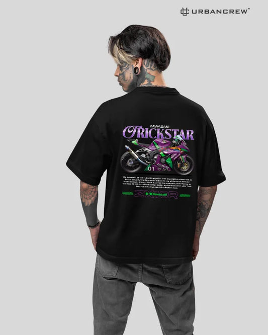 Kawasaki: ZX-10R Bike Print Oversized T-Shirt