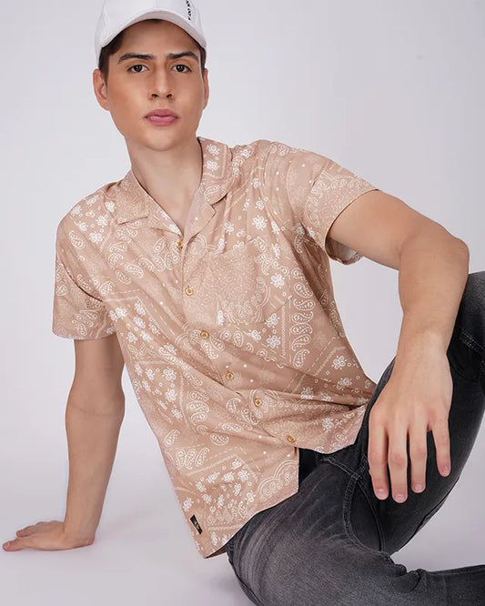 Wheat Design Floral Printed Shirt