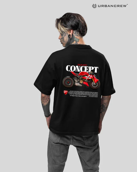 Ducati Corse: Ducati Bike Print Oversized T-Shirt
