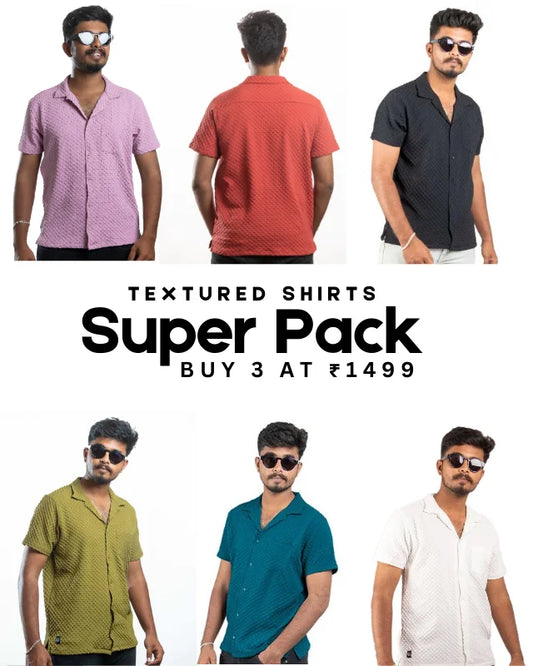Pick Any 3 - Textured Shirts Combo